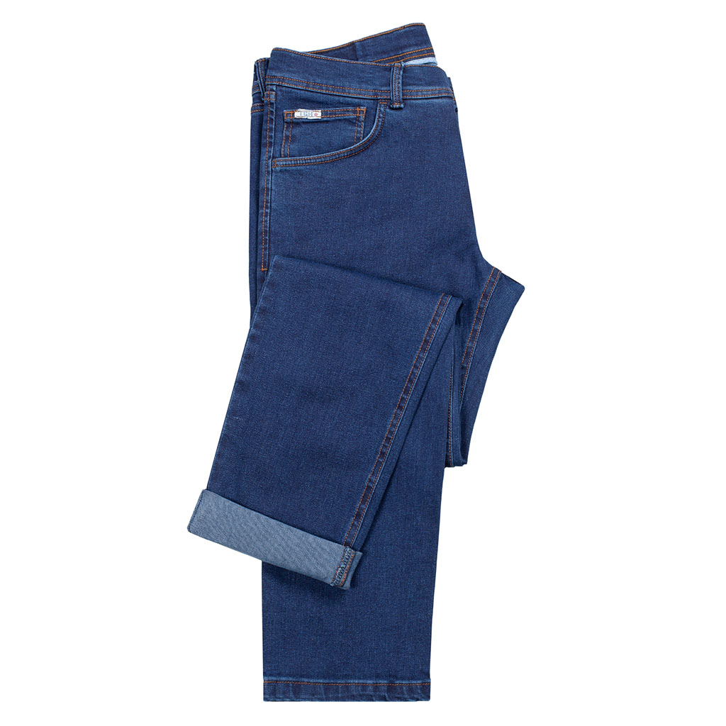 Color azul lavado piedra rozado - Jeans para hombre, pantalón vaquero en tejido denim azul desgastado piedra de algodón con lycra e hilo a contraste y corte bolsillo en línea Regular Fit.