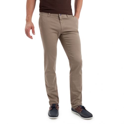 Color beig - Pantalón TCH Sport tipo chino en colores en Algodón con lycra elástico REGULAR