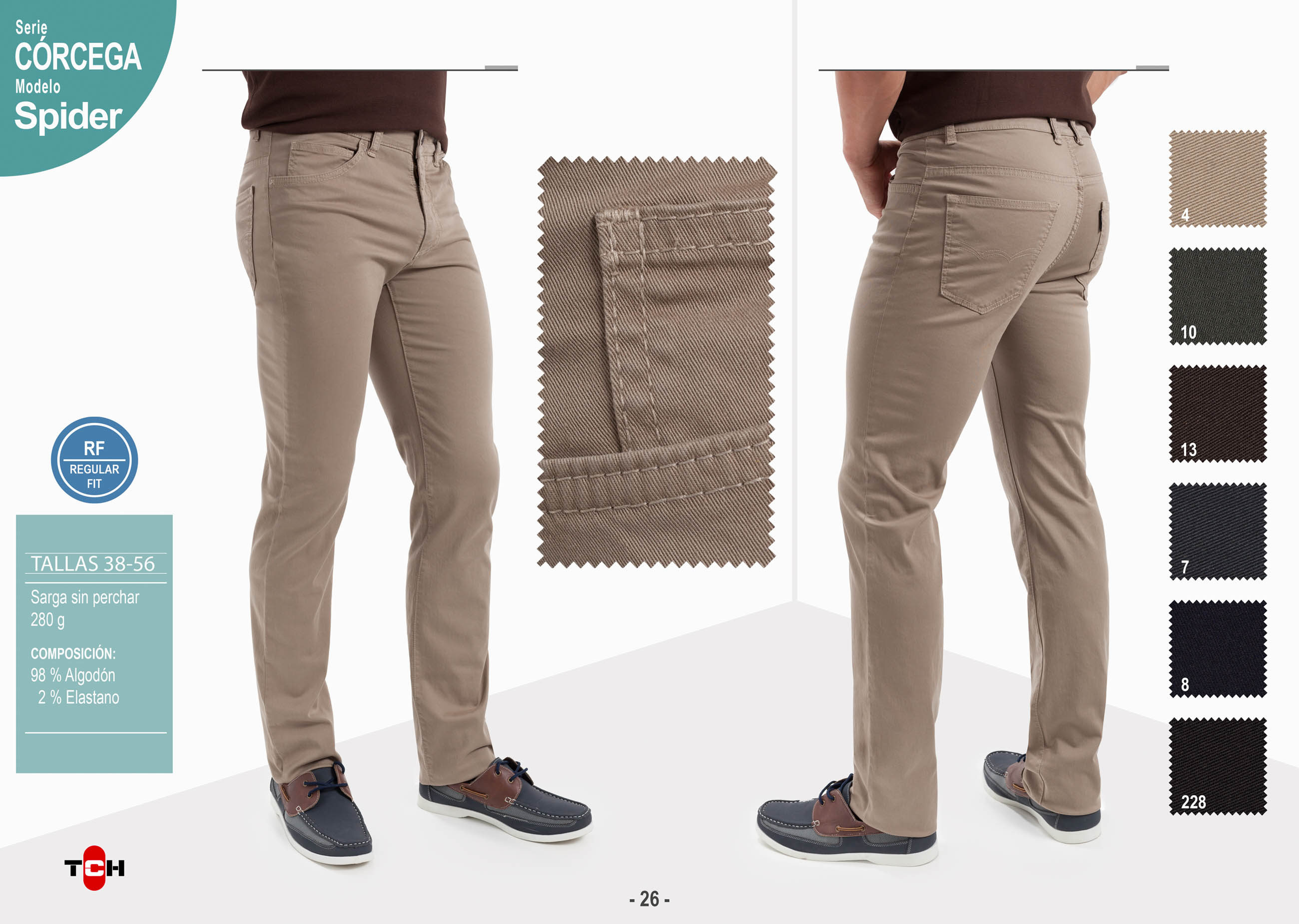 Comprar Pantalón TCH 5 bolsillos fabricado en algodón con lycra en España