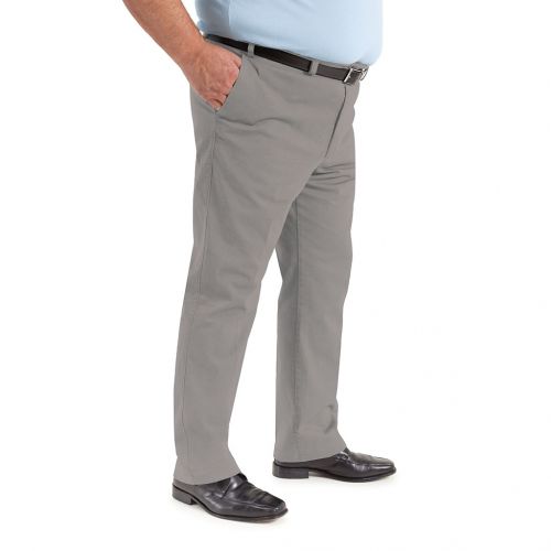 Color gris claro - Pantalón TCH sport chino para chico hombre en tallas grandes, fabricado en gabardina fina elástica algodón con lycra REGULAR