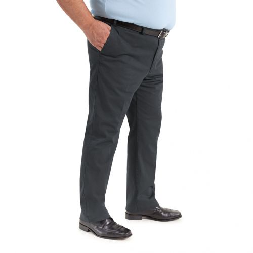 Color gris oscuro - Pantalón TCH sport chino para chico hombre en tallas grandes, fabricado en gabardina fina elástica algodón con lycra REGULAR