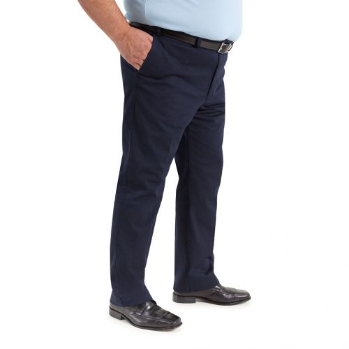 Color negro - Pantalón TCH sport chino para chico hombre en tallas grandes, fabricado en gabardina fina elástica algodón con lycra REGULAR