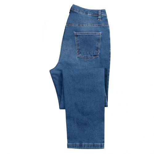 color azul vaquero lavado piedra - Pantalón vaquero TCH Jeans elástico ajustado de mujer fabricado en tejido denim de algodón con Lycra.