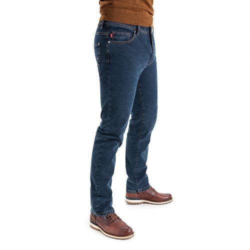 Color azul lavado piedra con desgastes - Comprar Pantalon Jeans TCH fabricado tejido vaquero azul elastico desgastado ajuste regular fit. Hecho en España