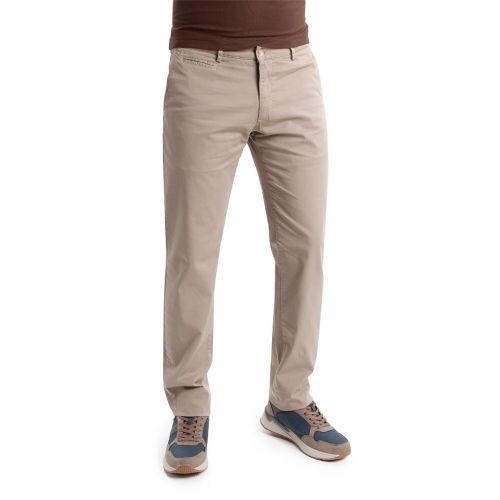 Color Beig tierra - Pantalón TCH Sport tipo chino en colores en Algodón fino con lycra elástico. Slim fit