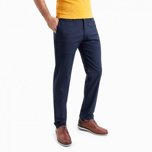 Color azul marino navy - Pantalón TCH Sport tipo chino en colores en Algodón fino con lycra elástico. Slim fit
